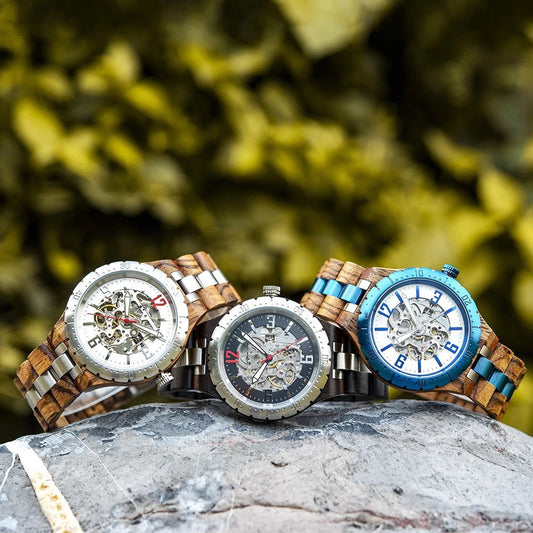 Luxury Automatic Skeleton Watch – Stainless Steel Precision Timepiece - BANGN CREATIVE SOLUTIONS 