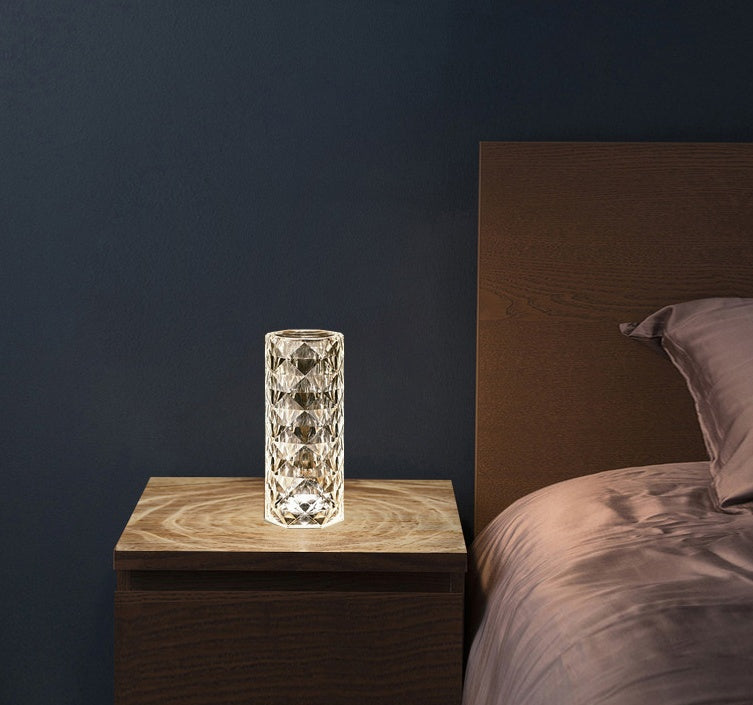 Nordic Crystal Touch Lamp – USB Rechargeable Diamond Ambient Light