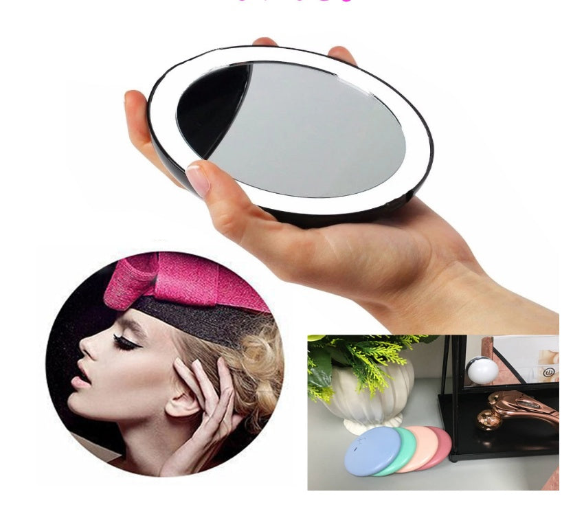 New charging portable smart beauty mirror HD makeup mirror LED portable light mirror light makeup mirror with light - BANGN CREATIVE SOLUTIONS 