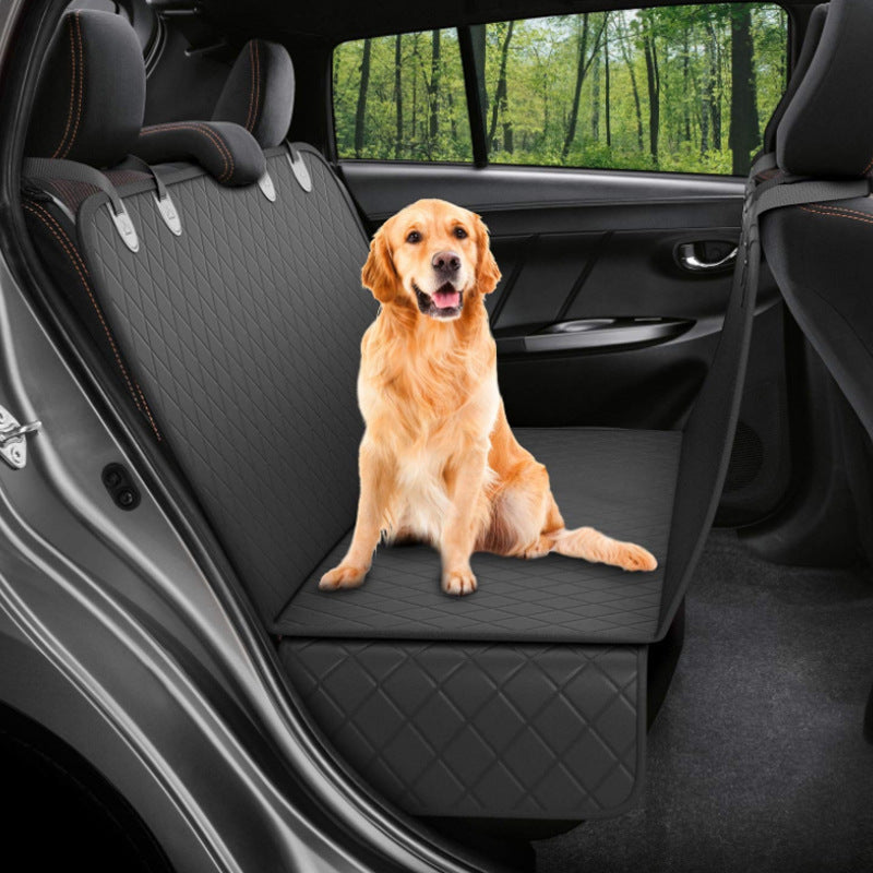 Dog Car Seat Cover View Mesh Pet Carrier Hammock Safety Protector Car Rear Back Seat Mat With Zipper And Pocket For Travel - BANGN CREATIVE SOLUTIONS 