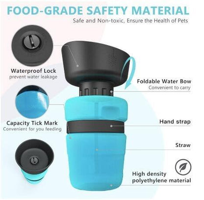 Pet Outdoor Foldable Bottle Dog Travel Water Bottle Dog Water Dispenser - BANGN CREATIVE SOLUTIONS 