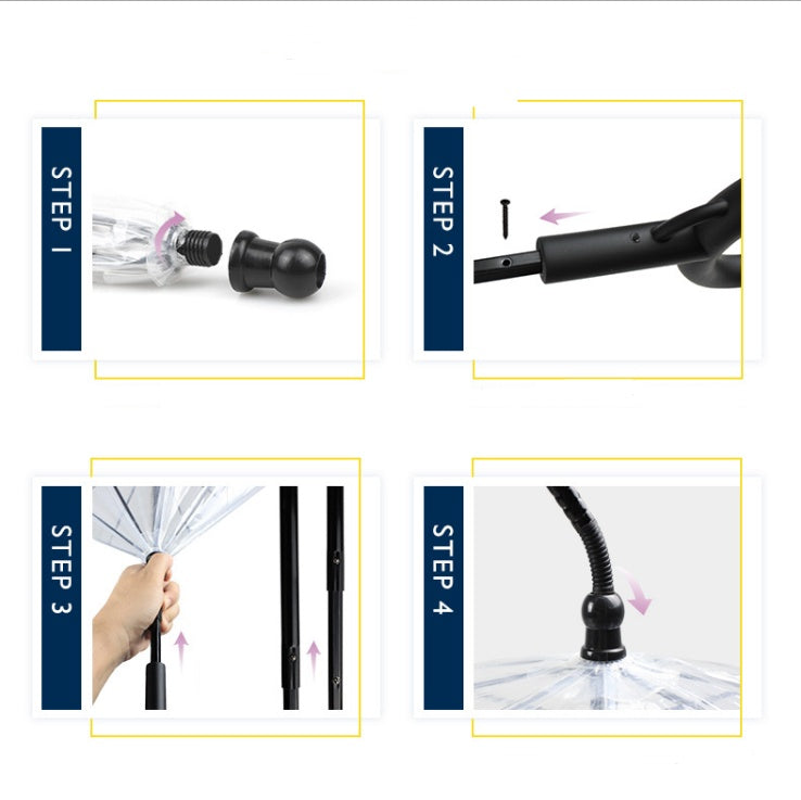 Hot Selling Transparent Pet Supplies Adjustable Pet C Type Umbrella - BANGN CREATIVE SOLUTIONS 