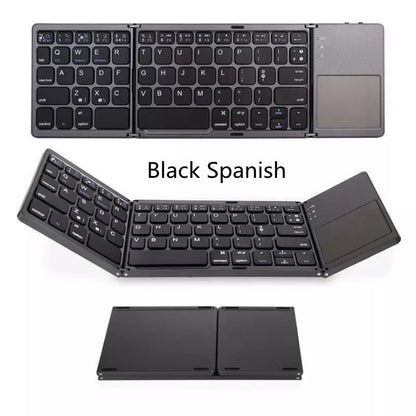 Folding Mini Keyboard Tablet Phone Computer Wireless Foldable Bluetooth Keyboard Multi-Function Button - BANGN CREATIVE SOLUTIONS 