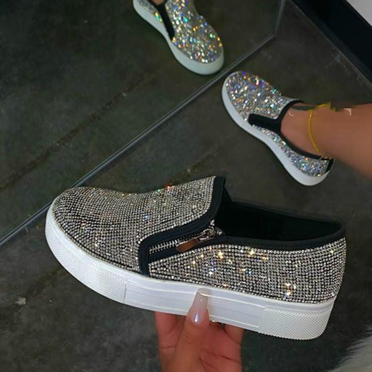 SparkLite Rhinestone Slip-On Flats