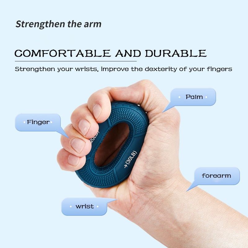 Hand Grip Strength Trainer – Adjustable Silicone Ring for Forearm & Finger Exercise (20-80 LB)