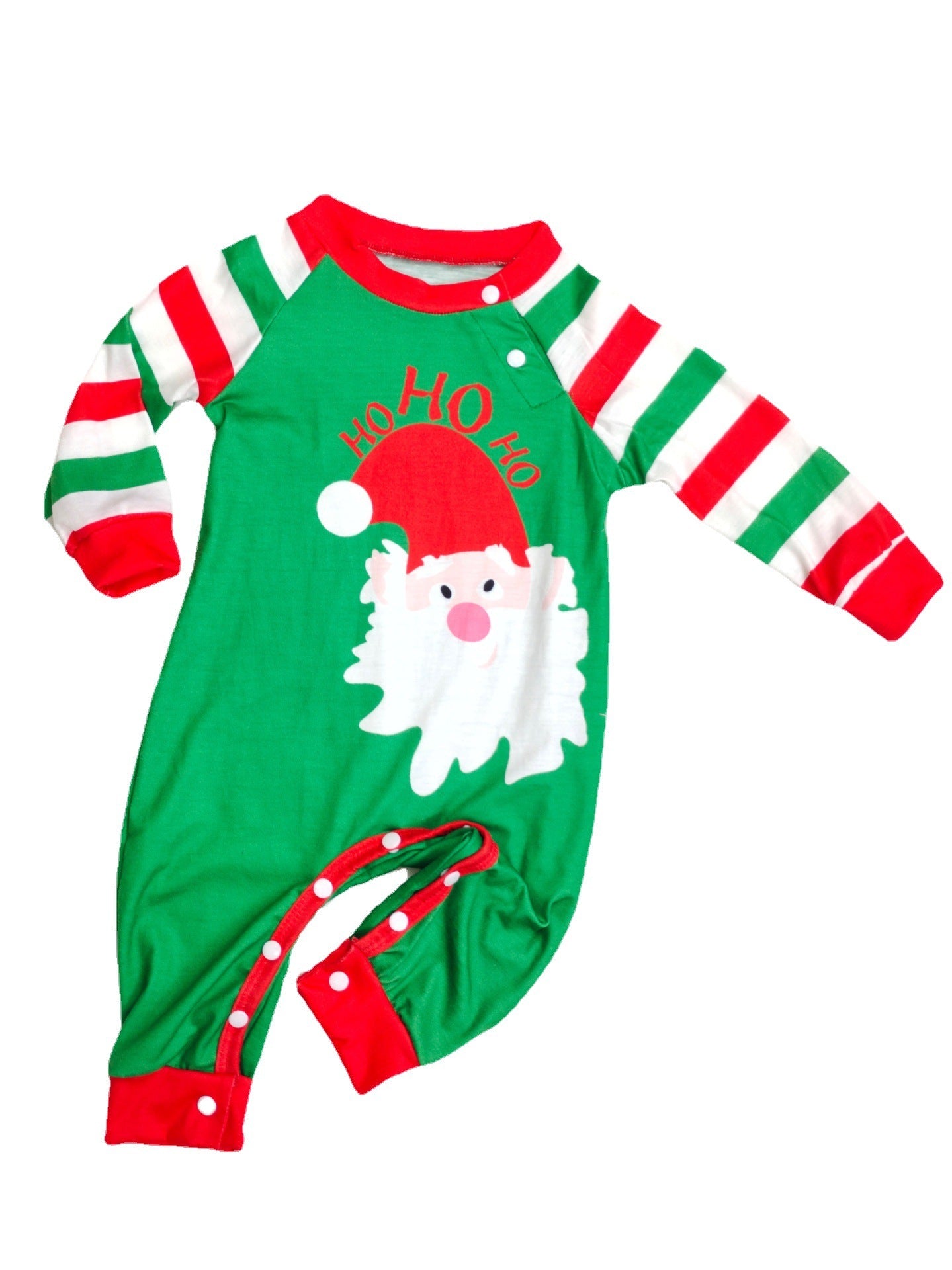 🎅 Family Matching Christmas Pajama Sets – Red & Green Stripe Holiday Sleepwear for Kids & Adults