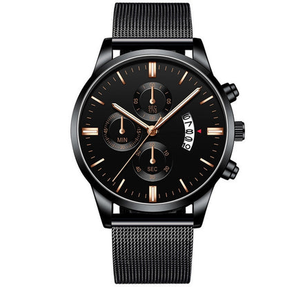 Men’s Luxury Mesh Band Quartz Watch – Business & Casual Style - BANGN CREATIVE SOLUTIONS 