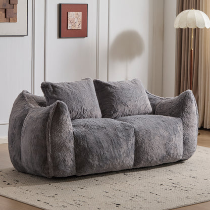 Giant Plush Bean Bag Sofa — Grey - BANGN CREATIVE SOLUTIONS 