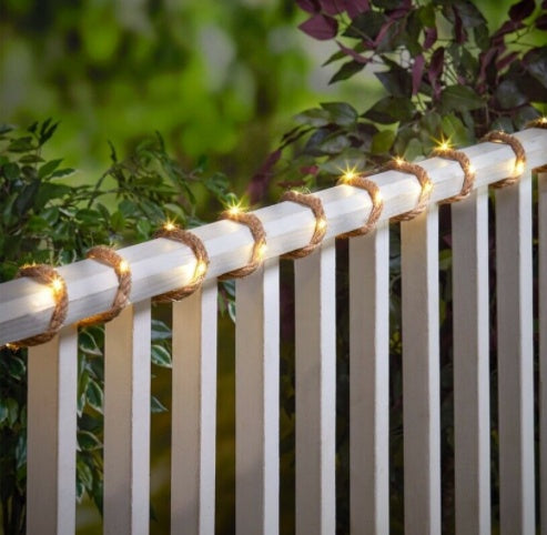 Solar Hemp Rope String Light – Outdoor Waterproof LED Copper Wire Lighting for Patio, Garden & Decor