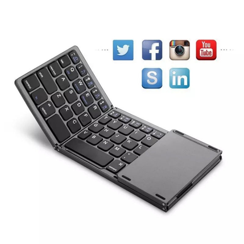 Folding Mini Keyboard Tablet Phone Computer Wireless Foldable Bluetooth Keyboard Multi-Function Button - BANGN CREATIVE SOLUTIONS 
