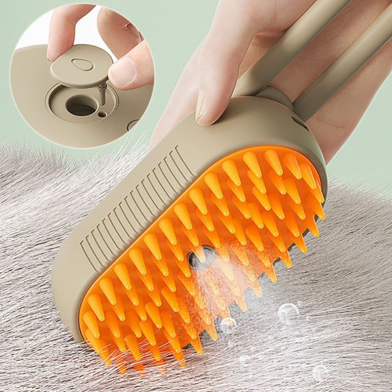 3-in-1 Electric Pet Grooming Brush – Steam, Spray & Massage Comb for Cats & Dogs - BANGN CREATIVE SOLUTIONS 