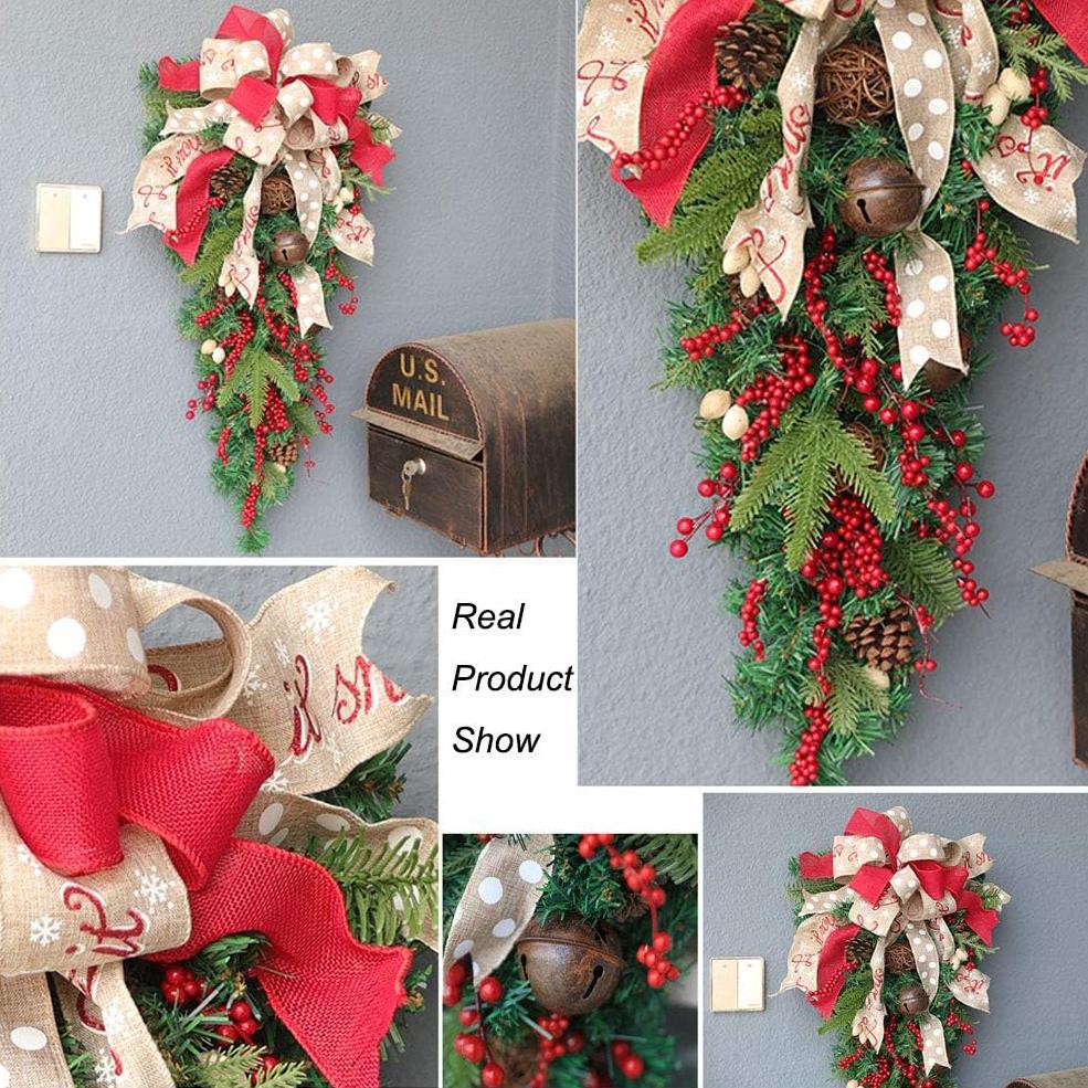 A Christmas Door Hanging Wreath | Holiday Décor & Party Supplies