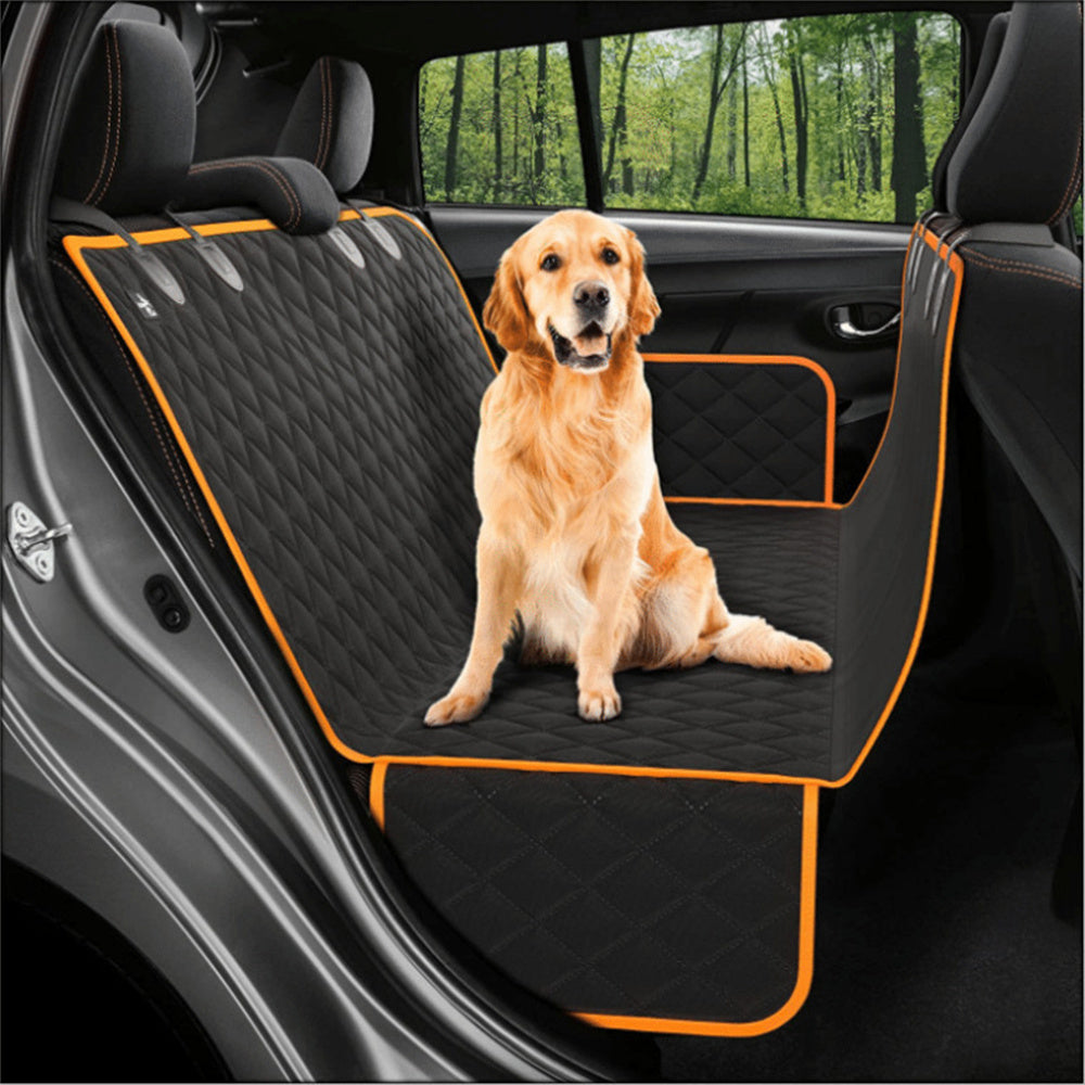 Dog Car Seat Cover View Mesh Pet Carrier Hammock Safety Protector Car Rear Back Seat Mat With Zipper And Pocket For Travel - BANGN CREATIVE SOLUTIONS 