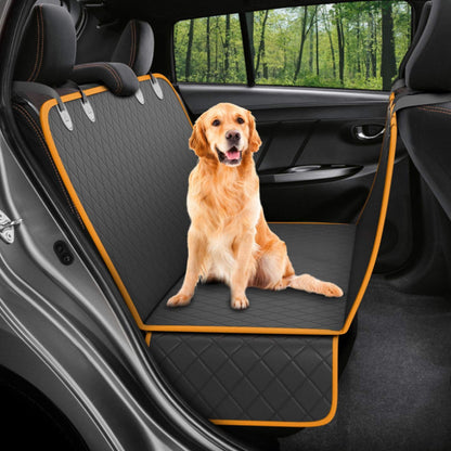 Dog Car Seat Cover View Mesh Pet Carrier Hammock Safety Protector Car Rear Back Seat Mat With Zipper And Pocket For Travel - BANGN CREATIVE SOLUTIONS 