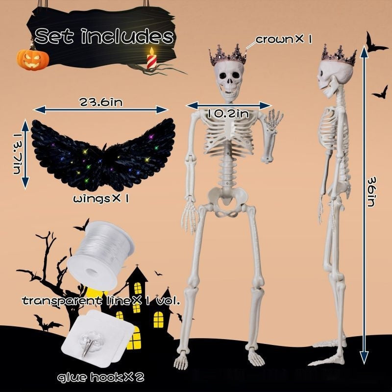 Animated LED Skeleton & Talking Pumpkin | Halloween Yard & Indoor Décor