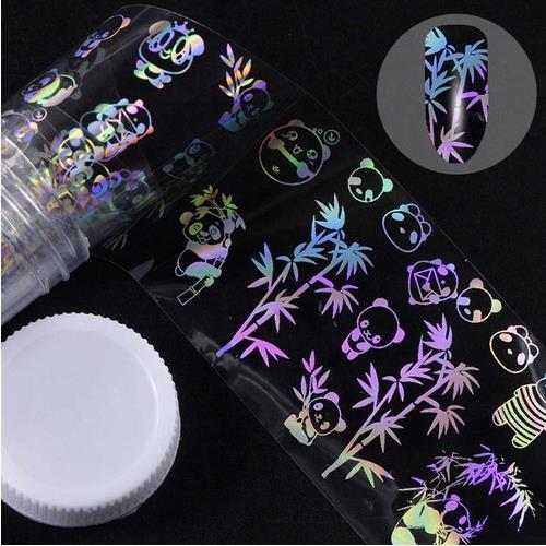 ✨ Holographic Nail Art Transfer Foil Roll – 3D Butterfly & Flame Designs (1M Roll)