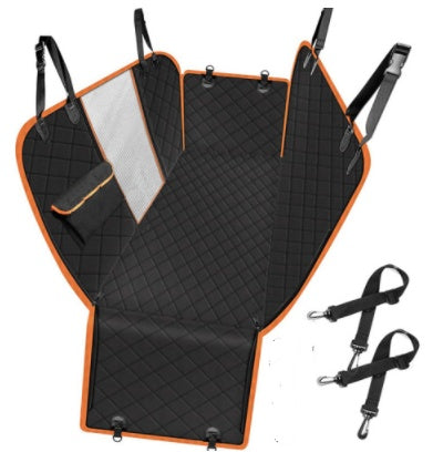 Dog Car Seat Cover View Mesh Pet Carrier Hammock Safety Protector Car Rear Back Seat Mat With Zipper And Pocket For Travel - BANGN CREATIVE SOLUTIONS 