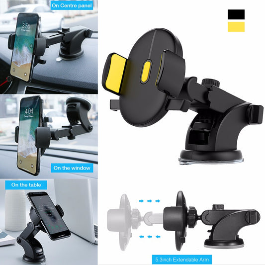 Car Phone Holder – Long Rod Telescopic Suction Mount
