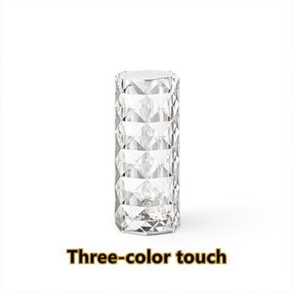 Nordic Crystal Touch Lamp – USB Rechargeable Diamond Ambient Light