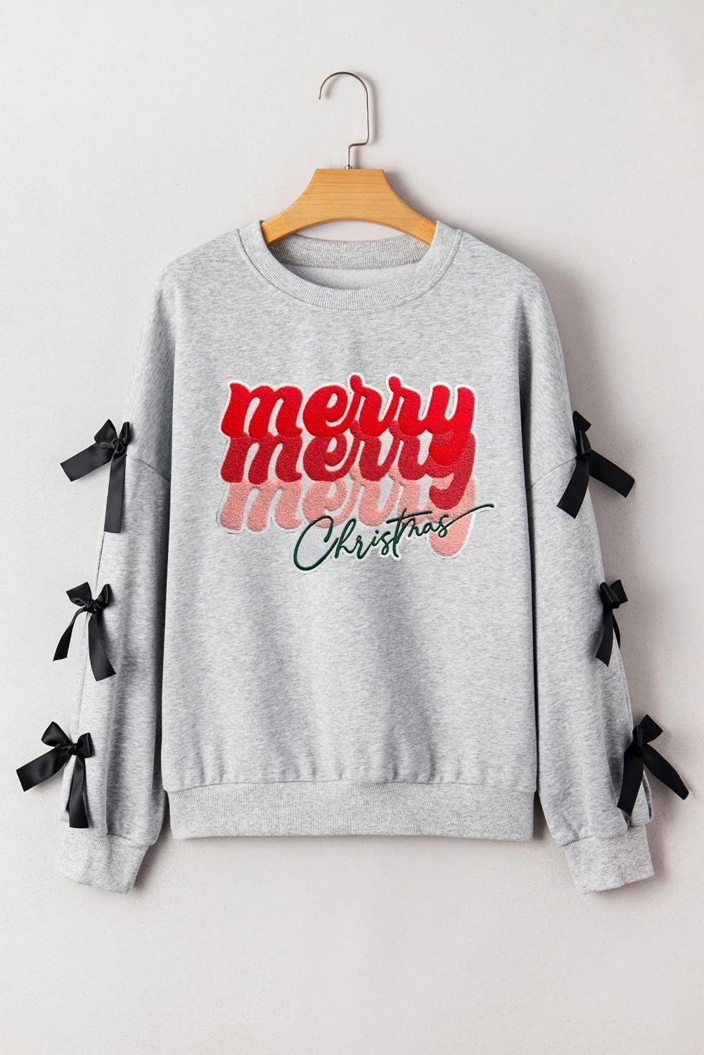 Merry Merry Christmas Ribbon Sweatshirt – Limited Holiday Edition