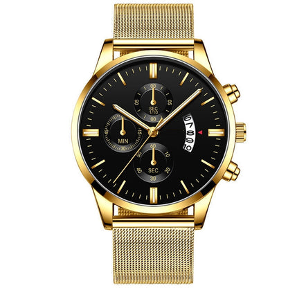Men’s Luxury Mesh Band Quartz Watch – Business & Casual Style - BANGN CREATIVE SOLUTIONS 