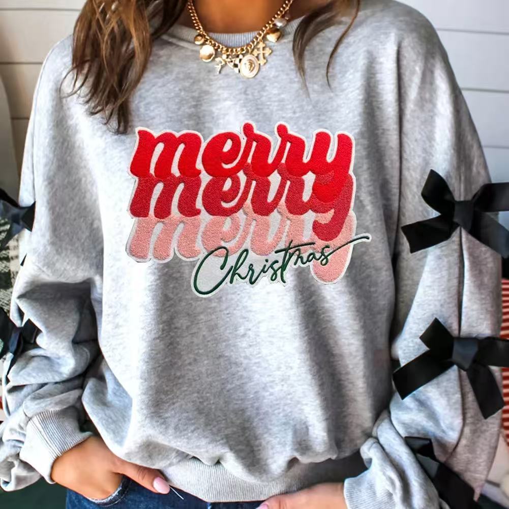 Merry Merry Christmas Ribbon Sweatshirt – Limited Holiday Edition