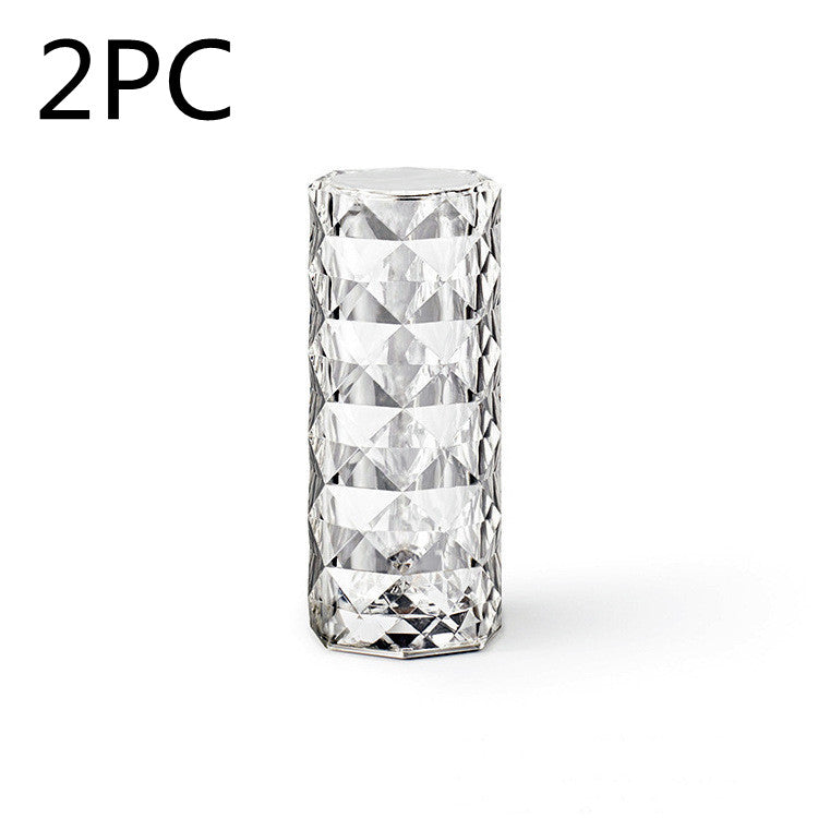 Nordic Crystal Touch Lamp – USB Rechargeable Diamond Ambient Light