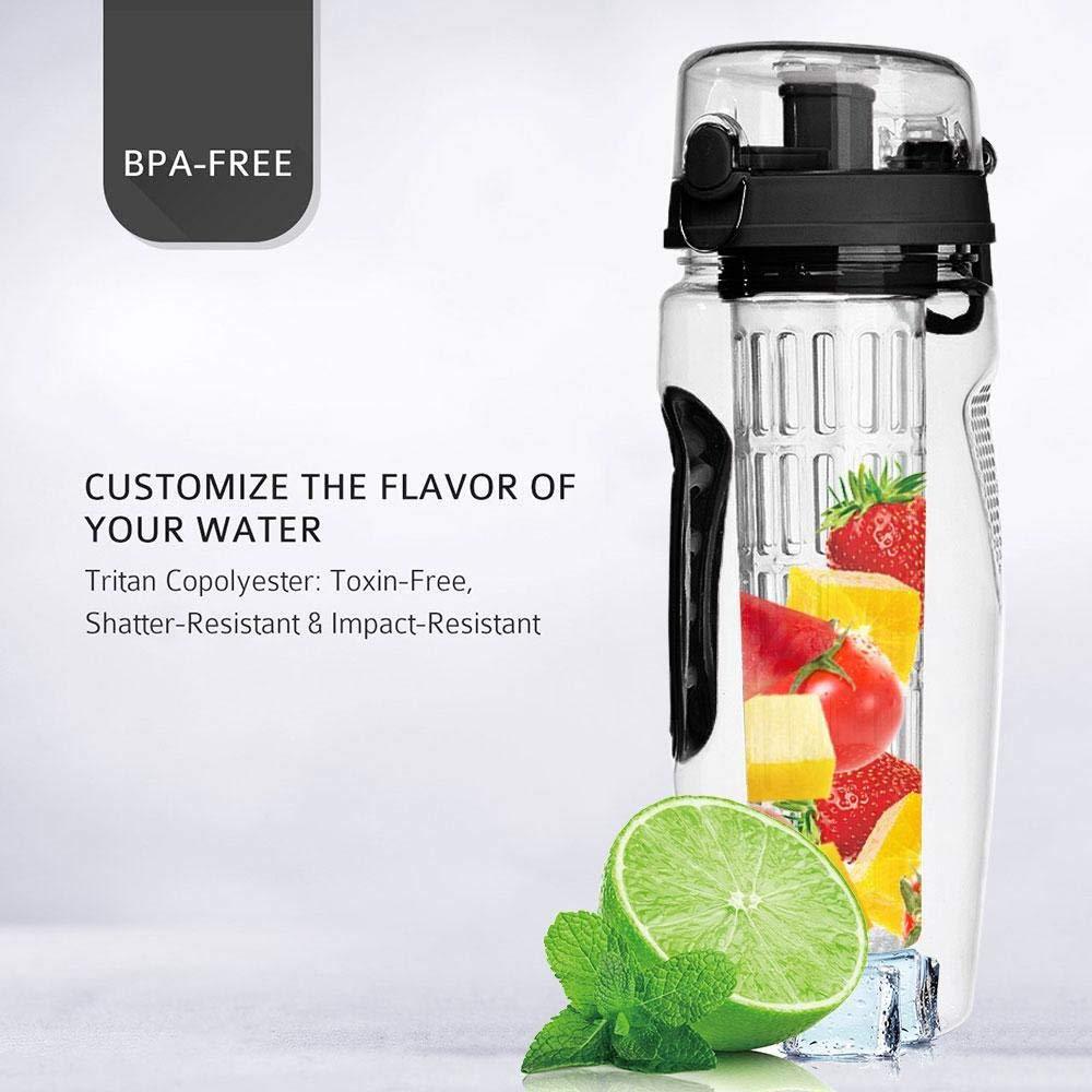 “32oz Fruit Infuser Water Bottle – BPA-Free Leak-proof Sports Hydration Bottle” - BANGN CREATIVE SOLUTIONS 