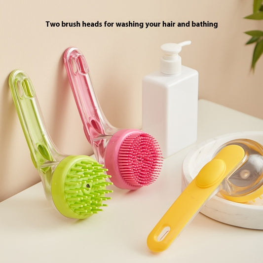 Pet Bath & Grooming Brush with Built-In Soap Dispenser - BANGN CREATIVE SOLUTIONS 