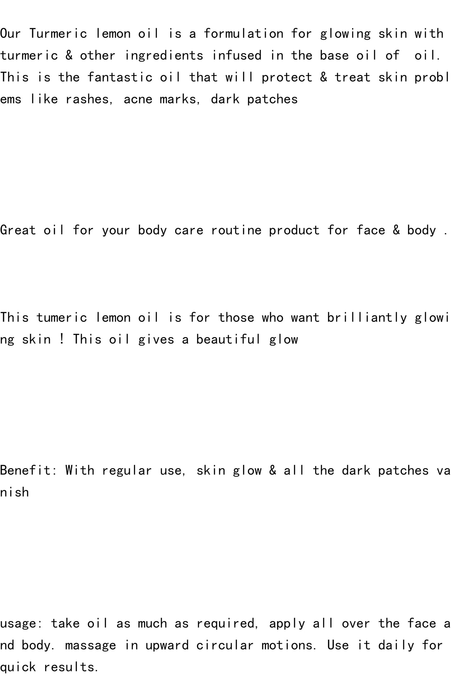 Turmeric Lemon Glow Serum for Dark Spots & Smooth Skin