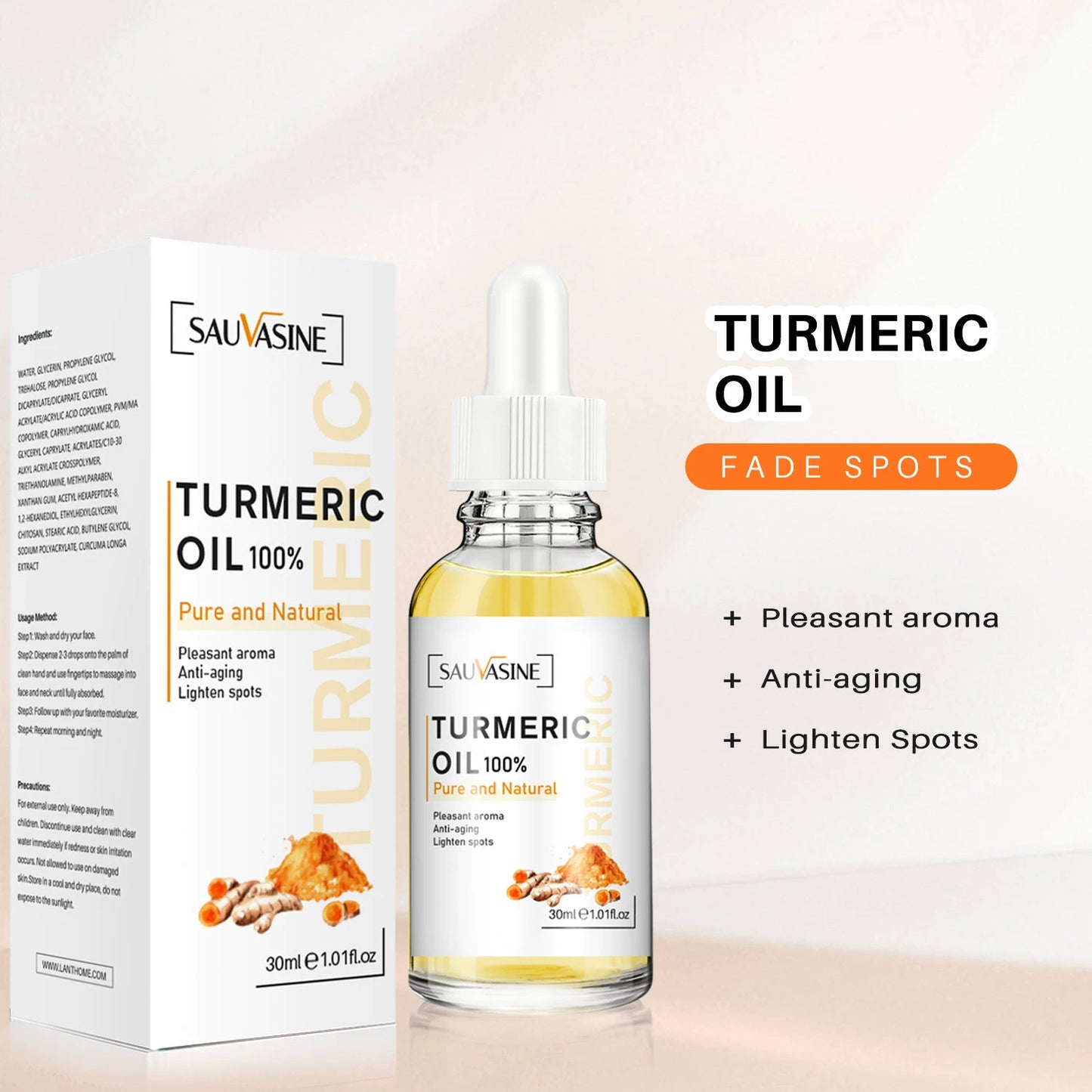 Turmeric Lemon Glow Serum for Dark Spots & Smooth Skin