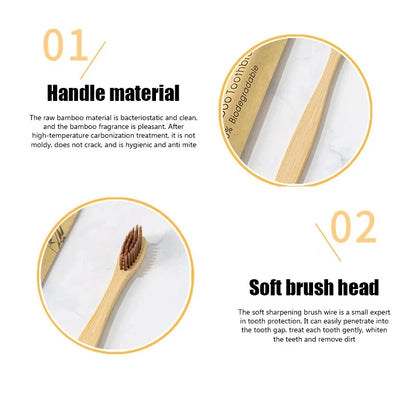 Eco-Friendly Bamboo Toothbrush Set (100PCS) – Sustainable, Reusable & Vegan - BANGN CREATIVE SOLUTIONS 