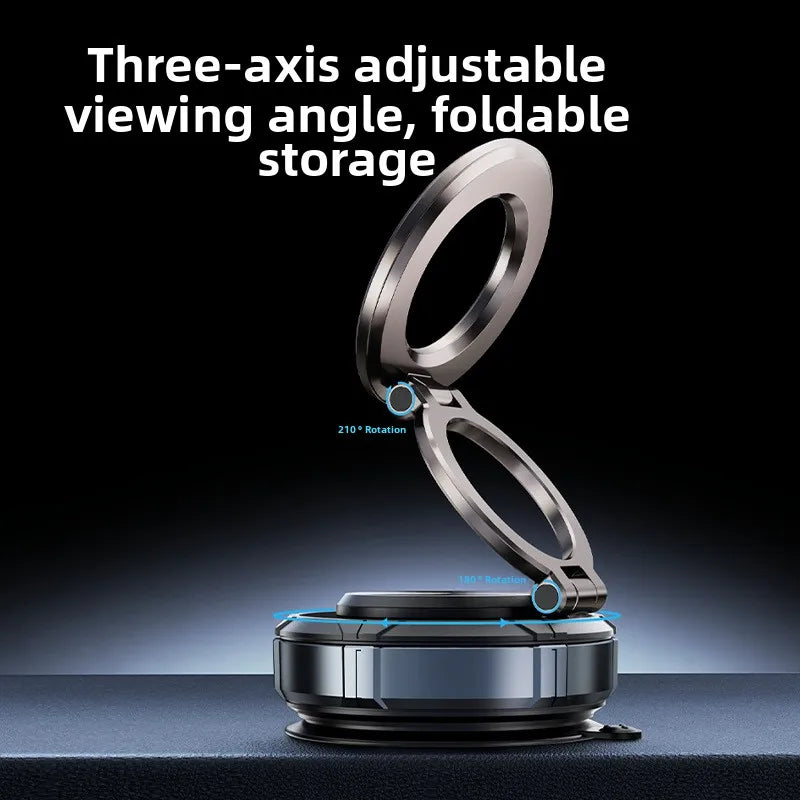 Magnetic Wireless Car Charger Mount | 15W Fast Charging Dock with 360° Rotation for iPhone 12–15 Pro/Max