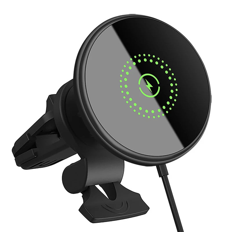 30W Magnetic Wireless Car Charger Mount | Fast Charging Air Vent Phone Holder for iPhone 12–16 Series