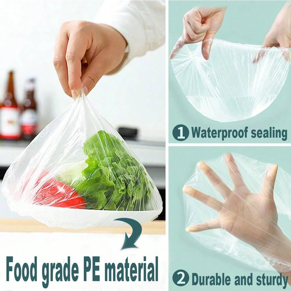 100Pcs Reusable Food Wrap Storage Covers Bags For Bowl Elastic Plate Silicone Lid Cover Kitchen Fruit Plastic Fresh-Keeping Seal - BANGN CREATIVE SOLUTIONS 