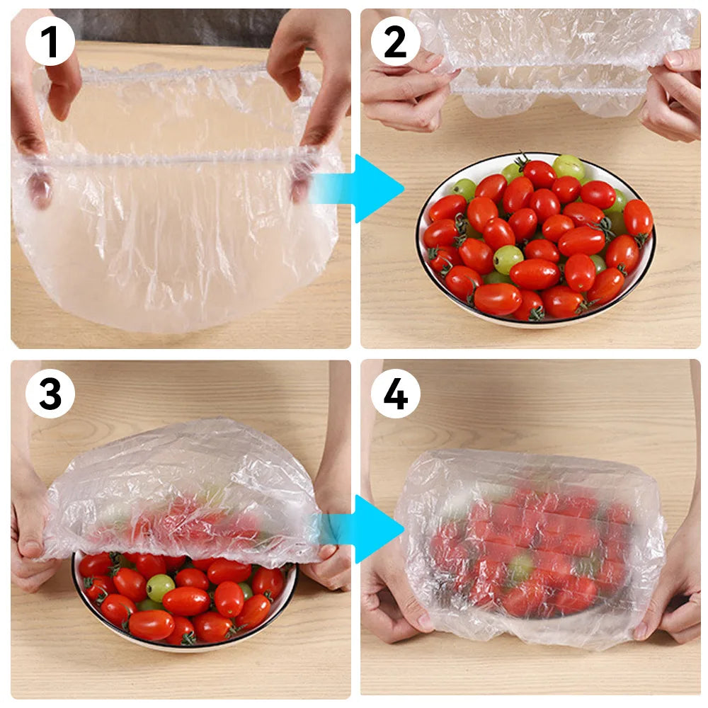 Elastic Food Covers by BANGN | Reusable Stretch Wrap Lids for Bowls & Plates