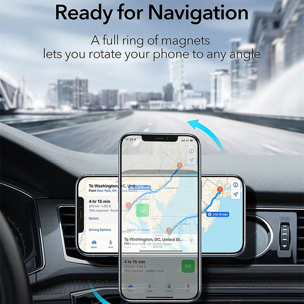30W Magnetic Wireless Car Charger Mount | Fast Charging Air Vent Phone Holder for iPhone 12–16 Series - BANGN CREATIVE SOLUTIONS 