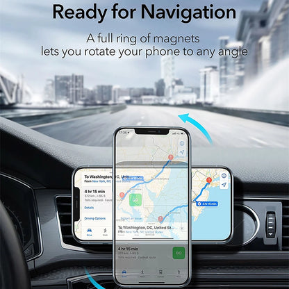 30W Magnetic Wireless Car Charger Mount | Fast Charging Air Vent Phone Holder for iPhone 12–16 Series - BANGN CREATIVE SOLUTIONS 