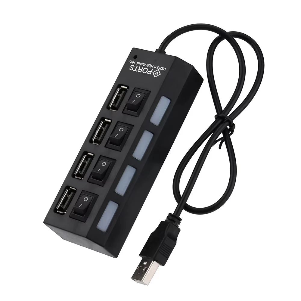 USB 2.0 Hub 7-Ports / 4-Ports USB Splitter USB A Port Data Hub for Laptop PC Computer Mobile HDD Flash Drive - BANGN CREATIVE SOLUTIONS 