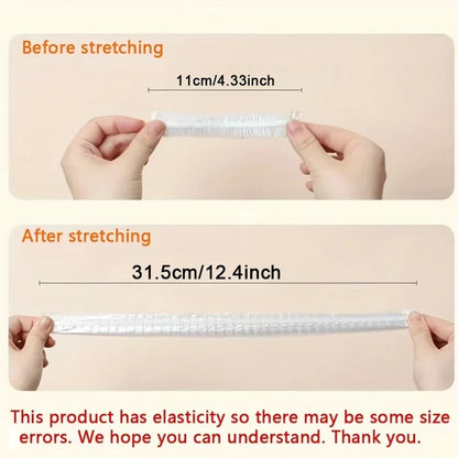 100PCS Elastic Food Covers | Reusable Plastic Wrap Lids for Bowls, Plates & Kitchen Storage - BANGN CREATIVE SOLUTIONS 