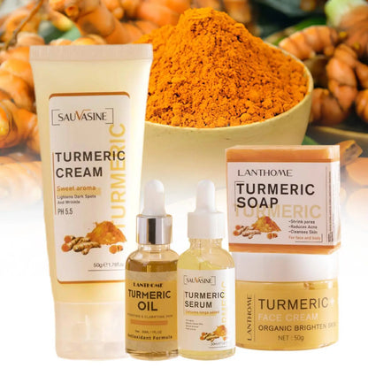 5‑Piece Turmeric Facial Care Set – Cleanse, Treat & Glow