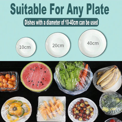 100Pcs Reusable Food Wrap Storage Covers Bags For Bowl Elastic Plate Silicone Lid Cover Kitchen Fruit Plastic Fresh-Keeping Seal - BANGN CREATIVE SOLUTIONS 