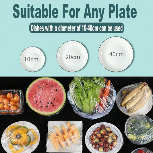 100Pcs Reusable Food Wrap Storage Covers Bags For Bowl Elastic Plate Silicone Lid Cover Kitchen Fruit Plastic Fresh-Keeping Seal - BANGN CREATIVE SOLUTIONS 