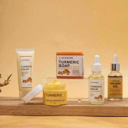5‑Piece Turmeric Facial Care Set – Cleanse, Treat & Glow