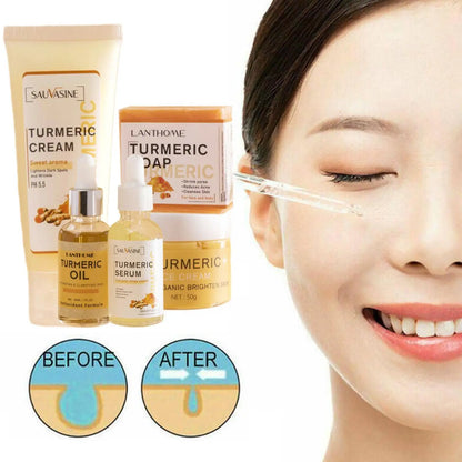 5‑Piece Turmeric Facial Care Set – Cleanse, Treat & Glow