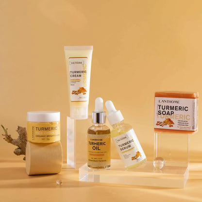 5‑Piece Turmeric Facial Care Set – Cleanse, Treat & Glow