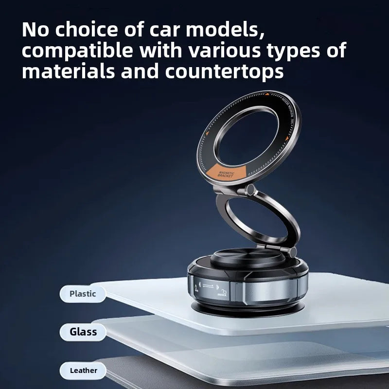 Magnetic Wireless Car Charger Mount | 15W Fast Charging Dock with 360° Rotation for iPhone 12–15 Pro/Max