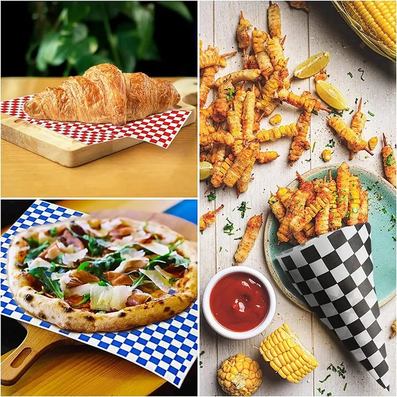 25-Pack Wax Paper Food Wrappers | Eco-Friendly Grease-Resistant Paper for Burgers, Sandwiches & Fries