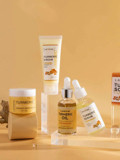 5‑Piece Turmeric Facial Care Set – Cleanse, Treat & Glow