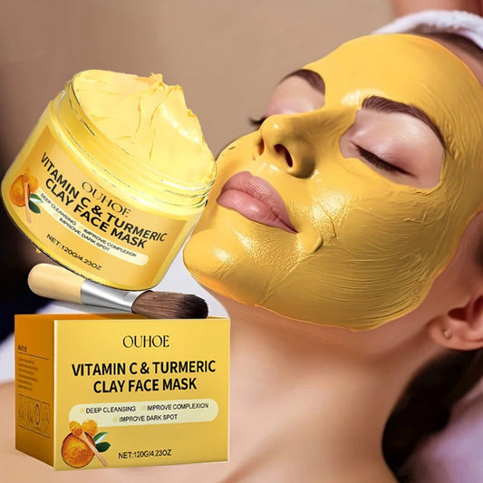 Vitamin C + Turmeric Exfoliating Facial Mask – Deep Clean & Glow